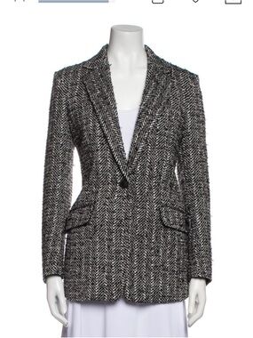 Rag and Bone, Black & White Herringbone oversized Blazer Jacket size 0